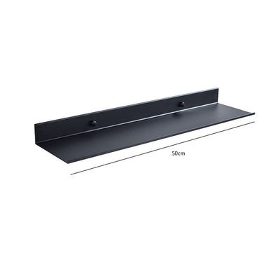 Durable Black Non-Perforated Bathroom Shelf – Stylish, Easy to Install, and Space-Saving