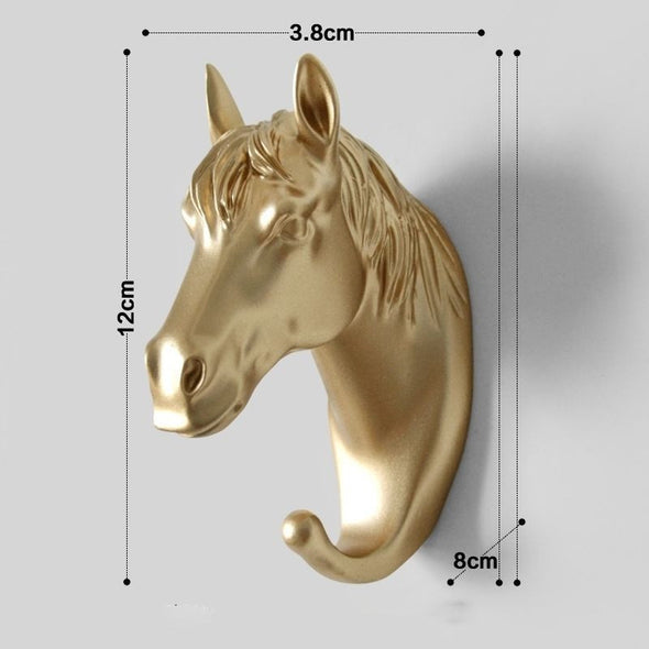 Elegant animal head wall hook for home décor
