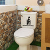 Funny Bathroom Wall Sticker – "Humorous waterproof toilet sticker for wall decor.
