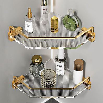 Acrylic Bathroom Shelf – "Modern clear acrylic bathroom shelf for storage"
