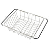 Adjustable Kitchen Sink Telescopic Stainless Steel Basket - Durable & Space-Saving Drain Rack