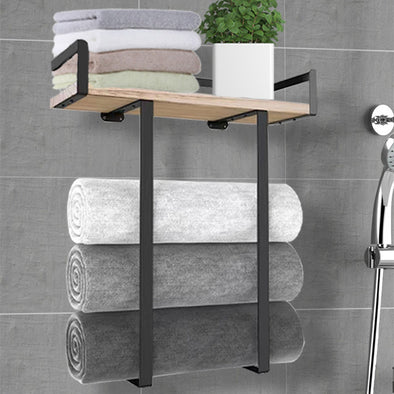 Hanging Metal Towel Rack – "Sleek hanging metal towel rack for bathroom"
