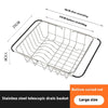 Adjustable Kitchen Sink Telescopic Stainless Steel Basket - Durable & Space-Saving Drain Rack