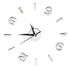 Silver Wall Clock DIY Home Decoration