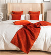 Bed Towel with Flag Design – "Soft bed towel with a stylish flag design in cotton and linen"
